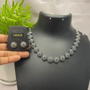 OXIDISED SILVER NECKSET