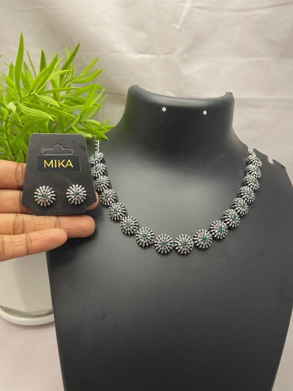 OXIDISED SILVER NECKSET