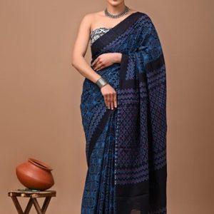 AJRAK PRINTED MULCOTTON SAREE