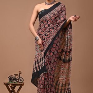 AJRAK PRINTED MULCOTTON SAREE