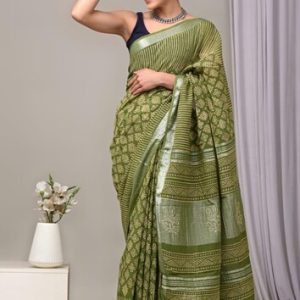 COTTON LINEN SAREE