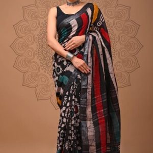 COTTON LINEN SAREE