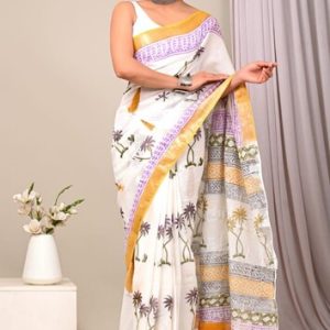 COTTON LINEN SAREE