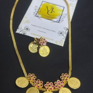 MK162MICROPLATED COIN NECKSET