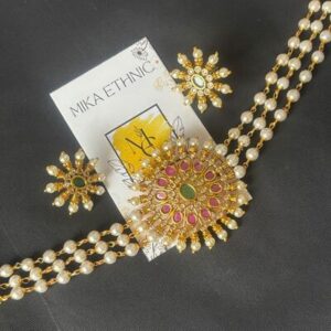 MK169FLOWER CHOCKER 3 LAYER