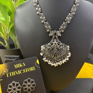 MK208 OXIDISED NECKSET BLACK