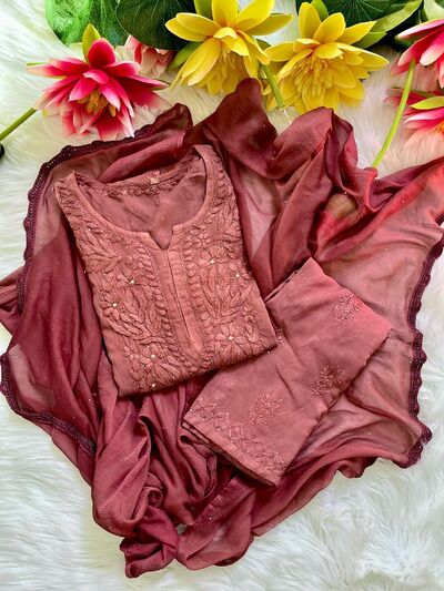 RAYON MUKAISH CHIKANKARI SET - Image 3