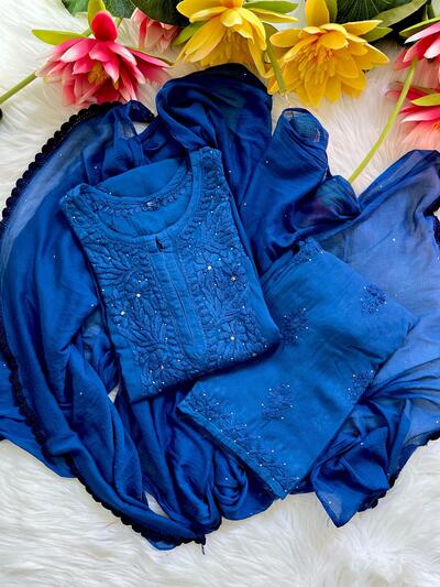 RAYON MUKAISH CHIKANKARI SET - Image 4